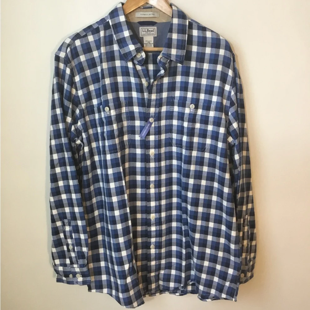 L.L. Bean Slightly Fitted 100% Cotton Flannel Shirt - NWOT - Picture 5 of 5